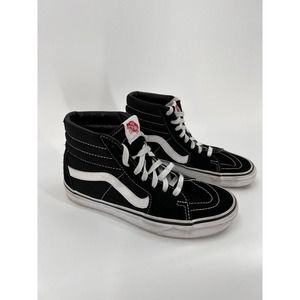 Vans Black and White High-Top Athletic Shoes